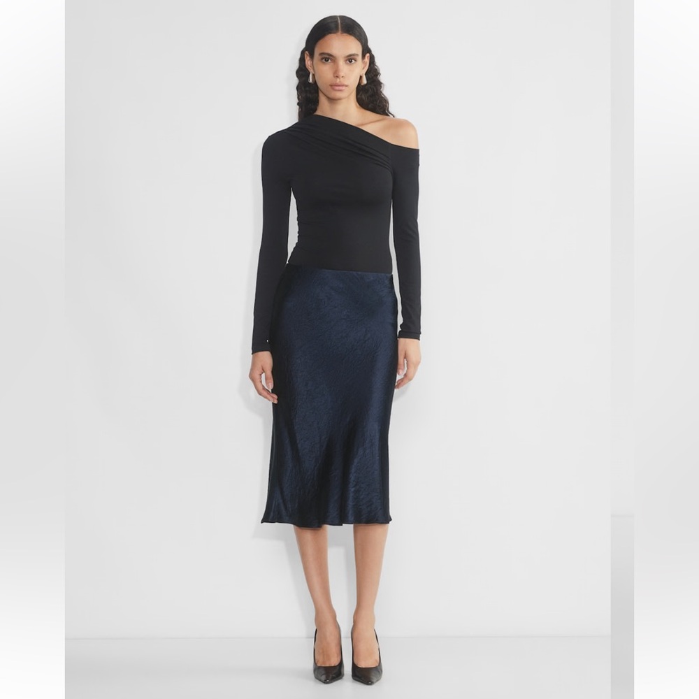 Slip Satin Midi Skirt | Size 0